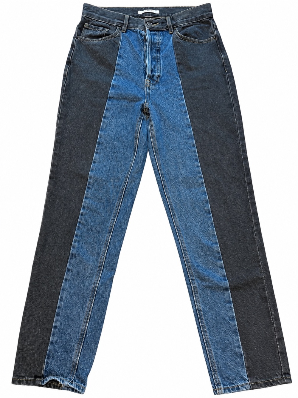 PacSun Jeans Womens 27 Ultra High Rise Slim Two Tone Colorblock Denim Button Fly